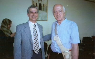 El hispanista y arabista Rodolfo Gil Grimau con José Sarria (Fez, 2007)