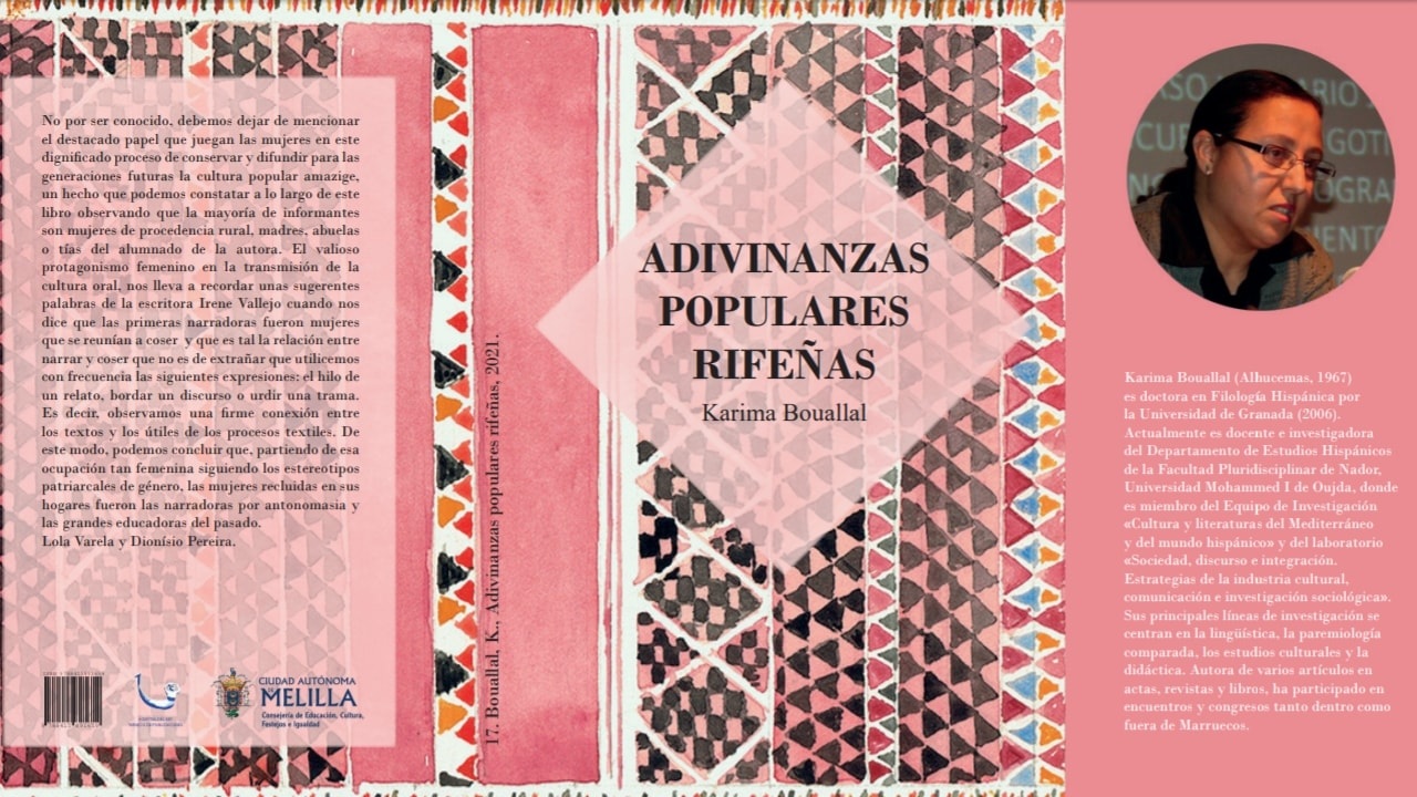 PUBLICADO EL LIBRO ”Adivinanzas populares rifeñas (Recopilación, traducción y estudio)”